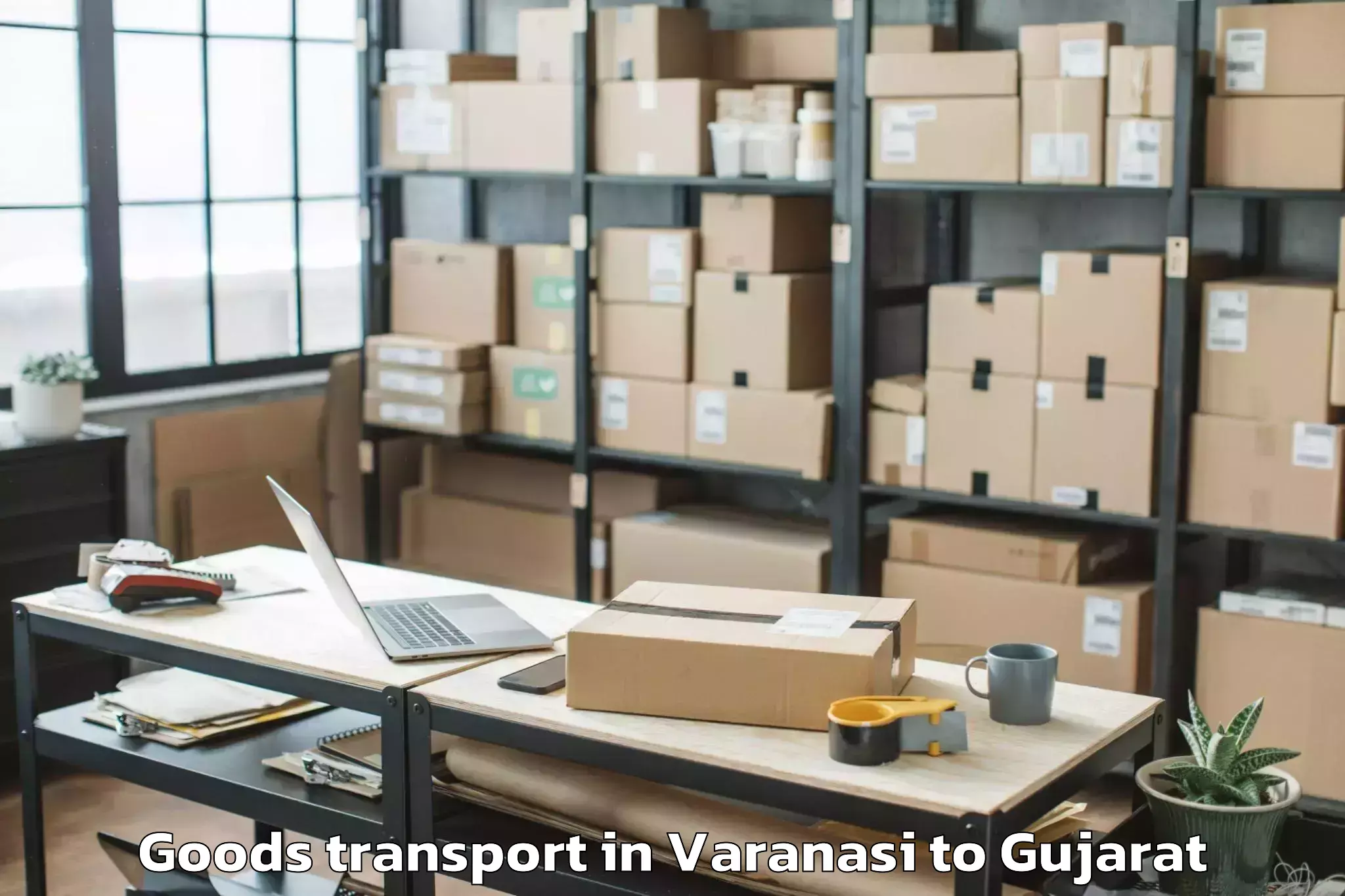 Affordable Varanasi to Gujarat Technological Universi Goods Transport